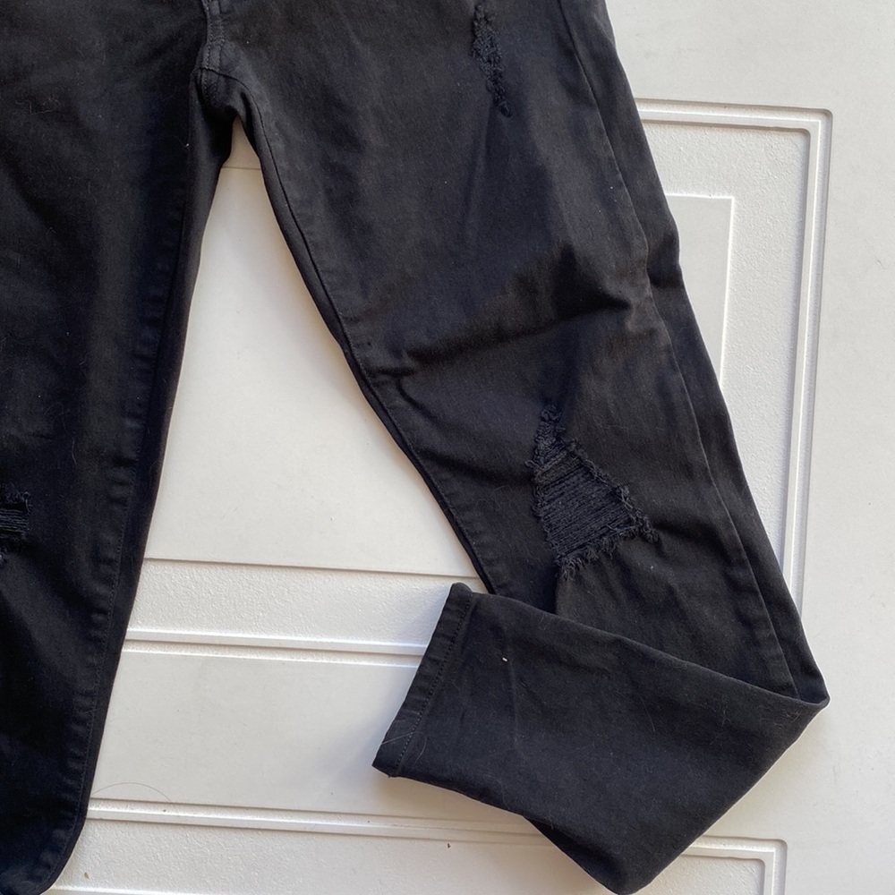American Eagle Patched Super Stretch Jegging Black 6 - Picture 2 of 6